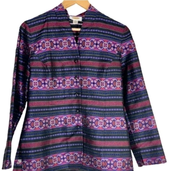 Talbots Multicolor Patterned Jacket - Picture 1 of 8
